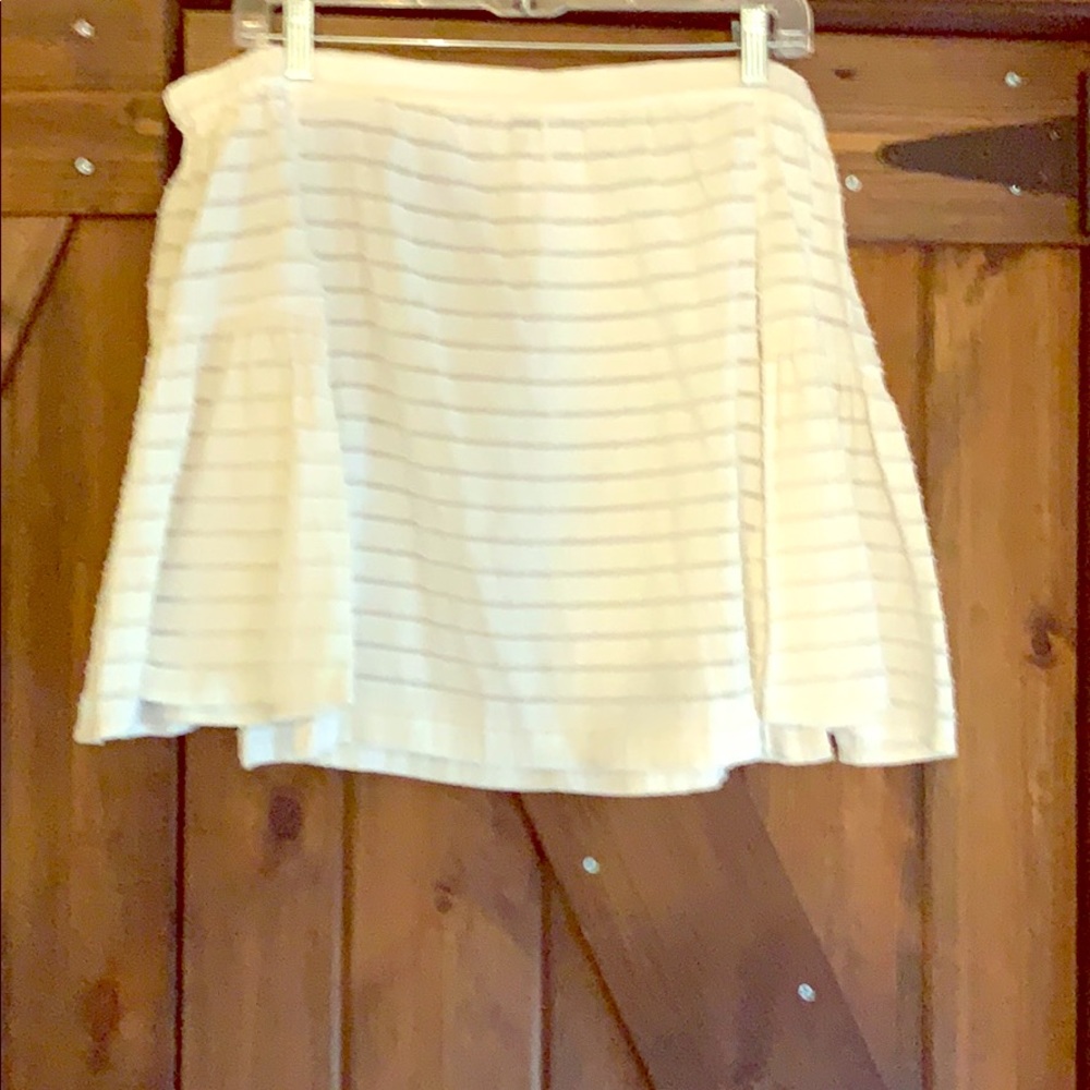 BCBGMAXAZRIA off the shoulder bell sleeve top